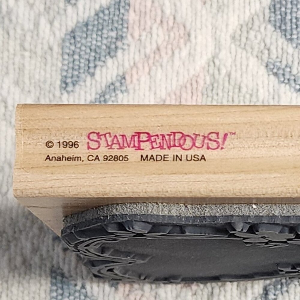 Flowered Heart Border Rubber Stamp - Picture 3 of 4